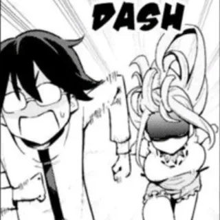 🏃 82d709c9 DASH anime, manga, running, speed, character, action whatsapp sticker