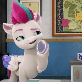 😏 36ee86cf 小马, 卡通, 友善, 动物, 插画 telegram sticker