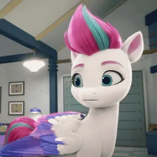 ☹️ de3d4357 Zipp Storm My Little Pony: A New Generation 卡通, 小马, 飞马, 疾风Zipp, 动物, 友谊 telegram sticker