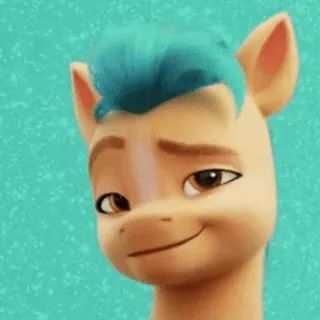 😏 e629e421 Hitch Trailblazer My Little Pony: A New Generation 小马宝莉, 希奇开拓者, 卡通, 小马, 动画, 微笑 telegram sticker