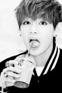 🌚 6a2c4891 persona, bevanda, ritratto, monocromatico, caffè telegram sticker