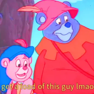 😦 97d874c3 get a load of this guy lmao dibujos animados, oso, humor, lol whatsapp sticker