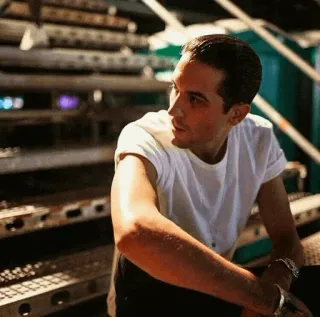 💰 614ac87c man, white shirt, portrait, sitting, person, male telegram sticker