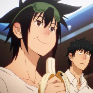 🏅 2441f227 Anime, Personaje, Plátano, Gafas de sol, Retrato, Dibujo animado, Ilustración telegram sticker