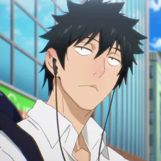 🏅 d0a399ef Anime, Personaje, Hombre, Retrato, Auriculares telegram sticker