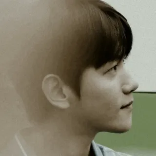 🕊 e9a9f5cc คน, ภาพเหมือน, ผู้ชาย, หน้า, ด้านข้าง, kpop telegram sticker