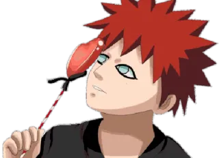 🌹 119075ea Gaara Naruto gaara, naruto, อนิเมะ, ตัวละคร, การ์ตูน telegram sticker
