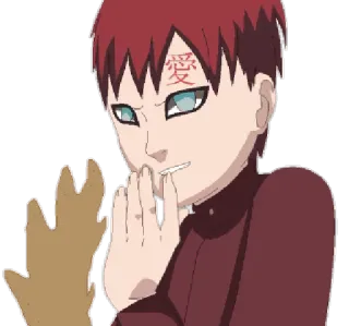 😊 f316d667 Gaara Naruto อนิเมะ, นารูโตะ, กาอาระ, ทราย, การ์ตูน telegram sticker