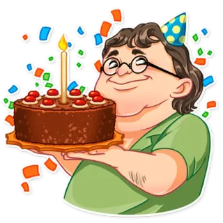 🎂 15801191 cake, birthday, party, celebration, festive, confetti, cartoon, birthday cake, dessert telegram sticker