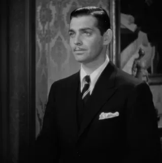 ➖ 7bce6e70 Clark Gable Gone With The Wind Phim kinh điển, Diễn viên, Chân dung, Cổ điển, Đàn ông, Quý ông telegram sticker