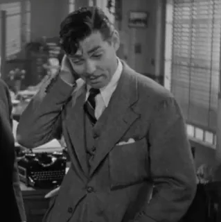 ➖ a7fb3c57 Clark Gable người đàn ông, veston, cổ điển, kinh điển, hollywood cổ, diễn viên telegram sticker