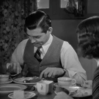 ➖ b0be2ebe người đàn ông, ăn, bàn, bữa ăn, trong nhà, người telegram sticker