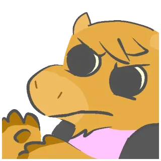 😠 35f5dc40 dibujos animados, animal, mamífero, lindo, dibujo, clipart telegram sticker