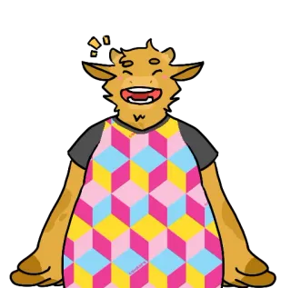 😄 41ba0eab animal, dibujos animados, personaje, furry, amigable, feliz telegram sticker