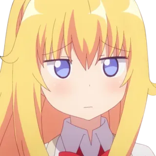 π₯ 23088b0e anime, girl, cute, cartoon, blonde telegram sticker