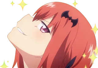 β¨ 661cd48c Satania McDowell Kurumizawa Gabriel Dropout anime, cute, girl, demon, sparkle telegram sticker