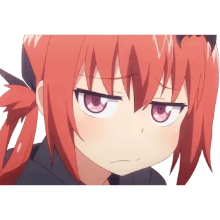 🙁 1b19b89a Satania Gabriel DropOut Anime, Gadis, Iblis, Satania, Gabriel Dropout, Karakter telegram sticker