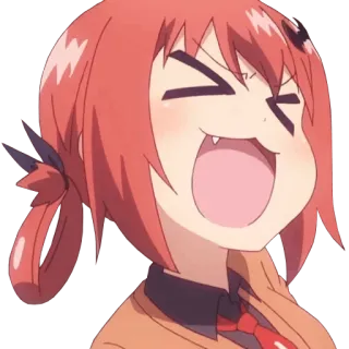 😂 4f3d3070 Satania Gabriel Dropout Anime, Satania, Gabriel DropOut, Iblis, Kartun, Lucu, Imut telegram sticker
