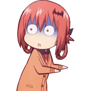 😨 925dde6b Satania McDowell Kurumizawa Gabriel Dropout Anime, Manga, Satania, Gabriel Dropout, Lucu, Terkejut telegram sticker