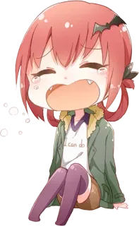 😭 7707b0db I can do 애니메이션, 만화, 소녀, 울음, 치비 telegram sticker