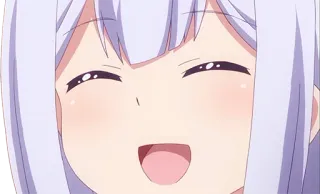 😄 8f87487f 애니메이션, 귀여운, 미소, 소녀 telegram sticker