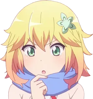 🤔 c12c8aff 애니메이션, 귀여운, 소녀, 목도리 telegram sticker