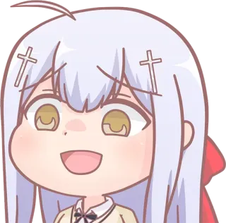 😮 df73414d 애니메이션, 소녀, 귀여운, 스티커 telegram sticker