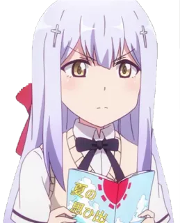 📖 030d6b39 夏の思い出 อนิเมะ, เด็กผู้หญิง, หนังสือ, ฤดูร้อน, ความทรงจำ whatsapp sticker