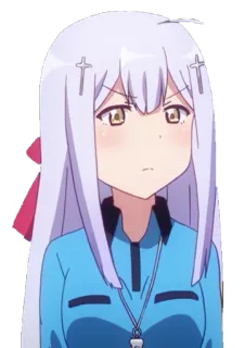 😠 34f94be3 Raphi Gabriel Dropout อนิเมะ, ราฟี่, Gabriel Dropout, นางฟ้า, กางเขน whatsapp sticker
