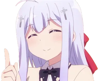 ☝ 5cbac7b1 Raphi Gabriel DropOut อนิเมะ, น่ารัก, ผู้หญิง, Raphi, Gabriel DropOut, นางฟ้า whatsapp sticker