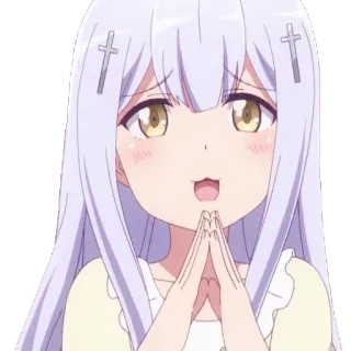 😍 9b78b30e Gabriel White Tenma Gabriel DropOut อนิเมะ, มังงะ, น่ารัก, ผู้หญิง, คำอธิษฐาน, นางฟ้า, Gabriel DropOut whatsapp sticker