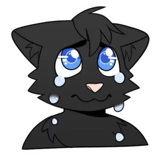 😭 34b63bde mèo, khóc, buồn, nước mắt, kawaii, anime telegram sticker