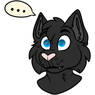 😐 5269ba2e ... mèo, lông xù, hoạt hình, động vật, bong bóng thoại, suy nghĩ telegram sticker