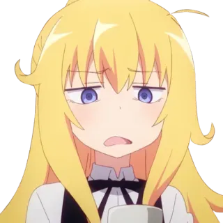 😒 47619399 Gabriel White Tenma Gabriel DropOut アニメ, 女の子, 金髪, 可愛い, キャラクター, 表情, 面白い telegram sticker