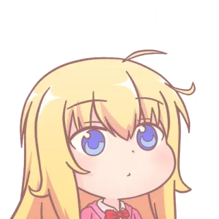 😮 beca693a アニメ, 漫画, カートゥーン, 可愛い, 女の子, 金髪 telegram sticker