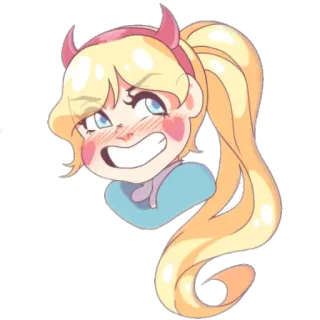 ☺️ 674f4857 Star Butterfly Star vs. the Forces of Evil Cartoon, Anime, Blond, Duivel, Magisch, Prinses, Star Butterfly, Star vs. de Krachten van het Kwaad telegram sticker
