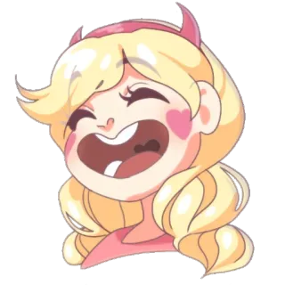😄 c1376394 Star Butterfly Star vs. the Forces of Evil Star Butterfly, cartoon, Disney, personage, glimlachend, blij telegram sticker