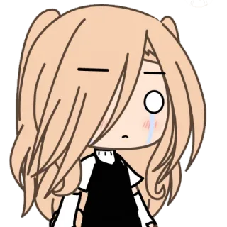 🥲 8bf332c9 Gacha Life, Anime, Seni digital, Karakter telegram sticker