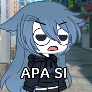 🫂 0025d4c2 APA SI Gacha Life, Аниме, Стикер, Раздраженный, Индонезийский telegram sticker