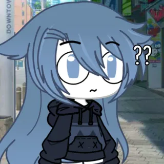 🫂 089ce26f Аниме, Вопрос, Растерянность, Gacha Life, Gacha Club, Персонаж telegram sticker