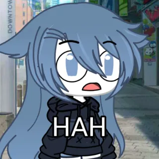 🫂 787ee49c HAH Аниме, Мультфильм, Gacha Life, Персонаж, Выражение telegram sticker