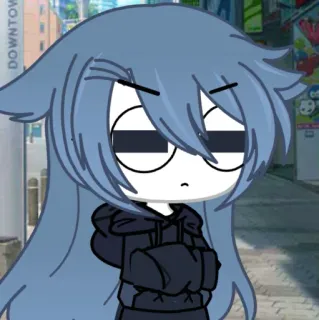 🫂 cbe83e3e Аниме, Мультфильм, Гача, Персонаж, Уличный telegram sticker