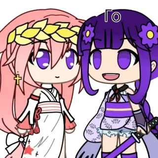 ❤️ 3cd37a51 Го anime, characters, cute, kawaii, gacha life telegram sticker