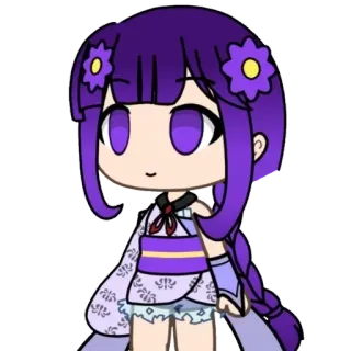 🙂 ea951442 cartoon, anime, girl, purple, character, illustration telegram sticker