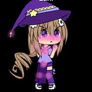 🌟 d550e1c0 Lumi Anime, Cartoon, Hexe, Gacha Life, Magier whatsapp sticker