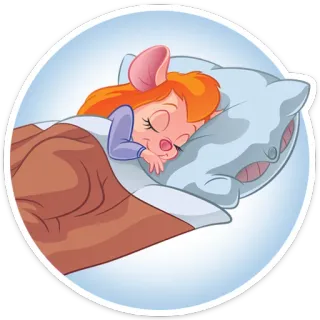 😴 80c17a6f Gadget Hackwrench Chip 'n Dale: Rescue Rangers Gadget, slapen, cartoon, muis, kussen telegram sticker