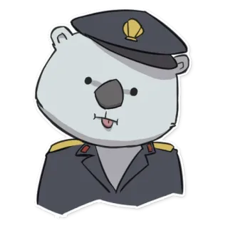 😦 2cc5d1a7 animal, dibujos animados, oso, sombrero, lindo whatsapp sticker