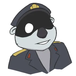 😶 ace12331 animal, nutria, militar, uniforme, sombrero, dibujo animado whatsapp sticker