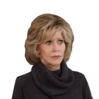 😐 0178d71f Jane Fonda actrice, célébrité, femme, portrait telegram sticker