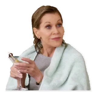 🍸 9ad6de38 femme, serviette, martini, boisson, alcool, élégant, portrait telegram sticker